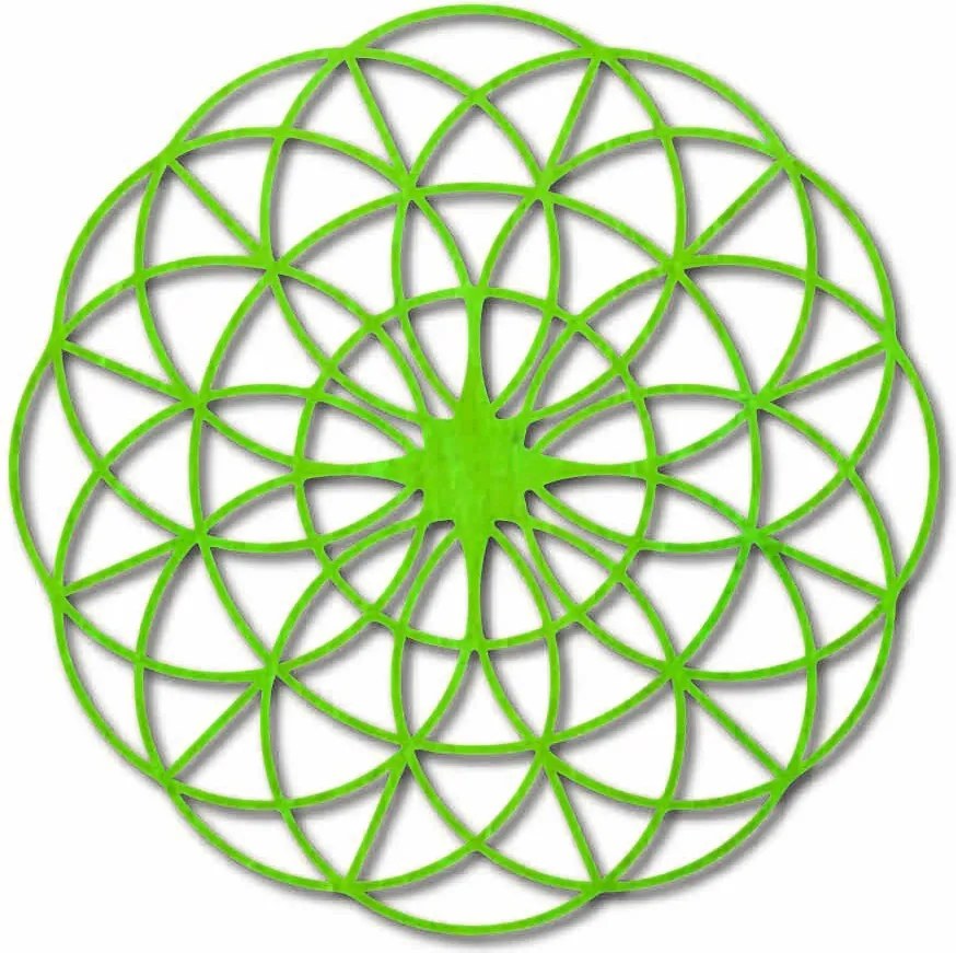 Čarovná drevená mandala na stenu - Kruhy I priemer FI 50, 60, 70, 80, 90, cm: Preglejka - Biela farba Rozmer 50 cm 3963-49697 PR0339