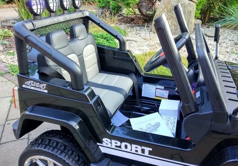 LEAN CARS Elektrické autíčko Jeep S2388 čierne 4x45W