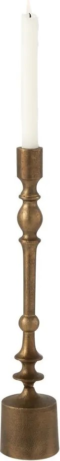 Bronzový antik kovový svietnik na úzku sviečku Neu - Ø 8*41 cm