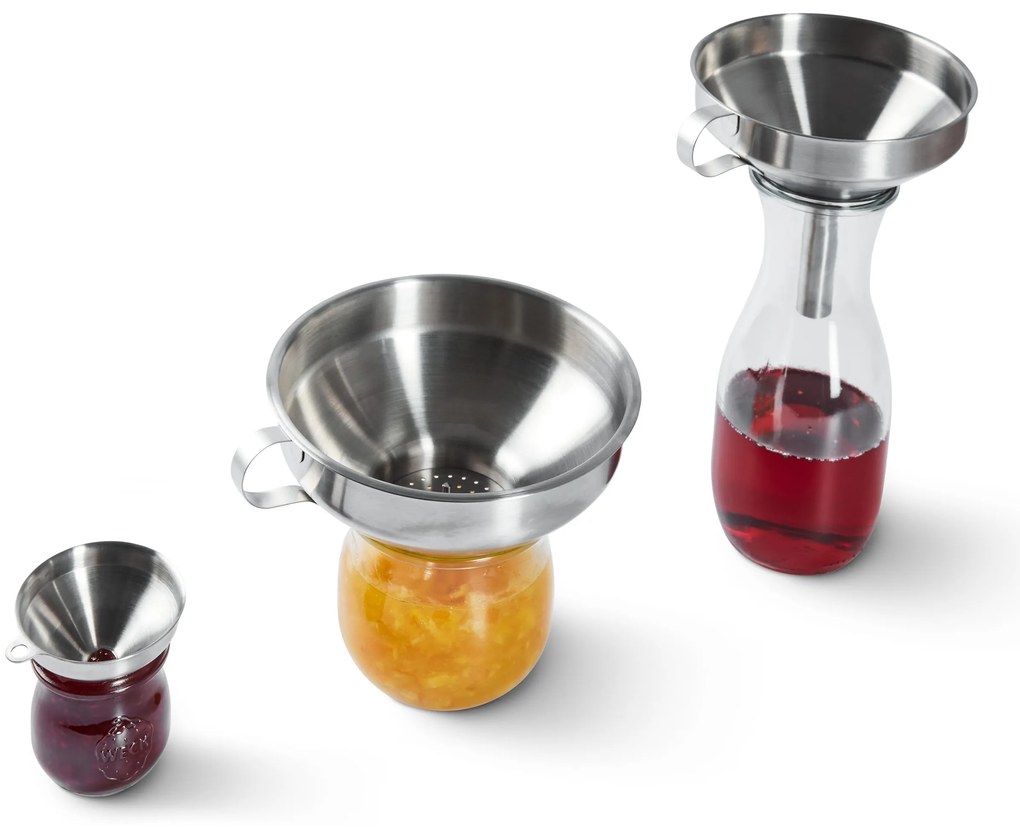 Súprava lievikov z ušľachtilej ocele