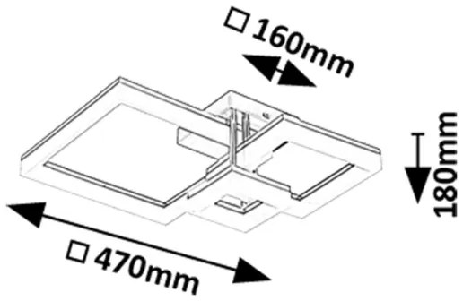 Rabalux 71384 - LED Stropné svietidlo AMILIA LED/22W/230V 3000/4000/6500K zlatá