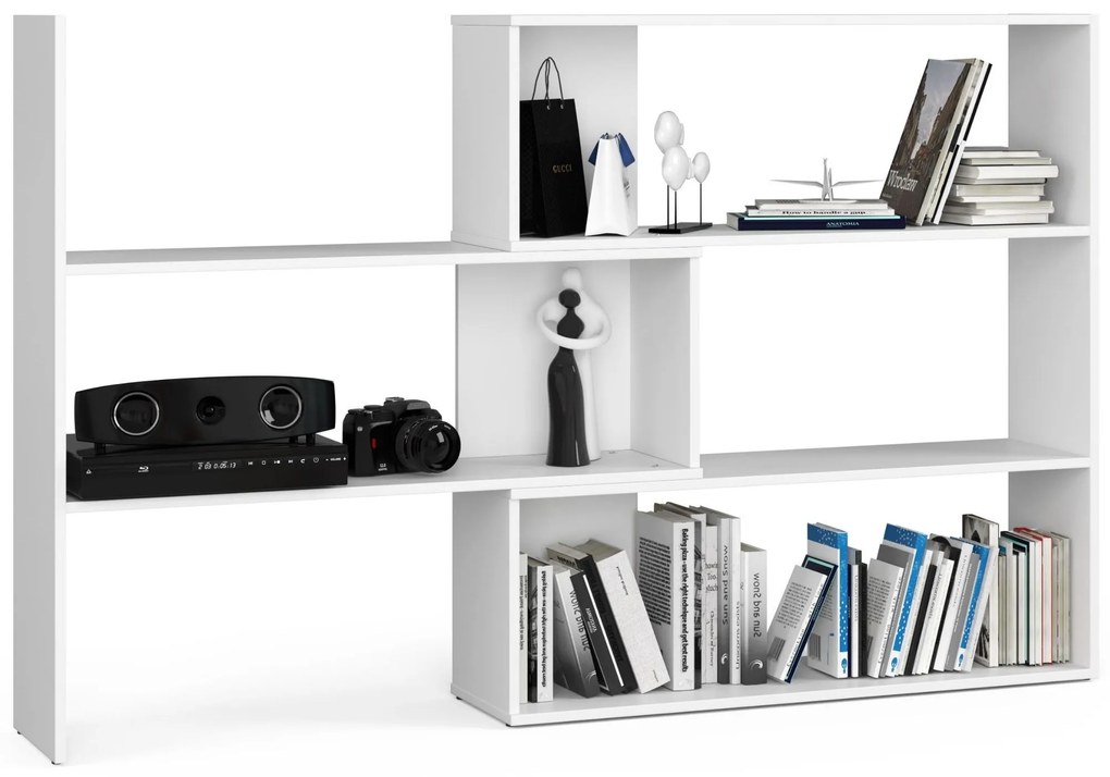 Regál Tivona II (biela). Akcia -21%. Vlastná spoľahlivá doprava až k Vám domov. 1070831