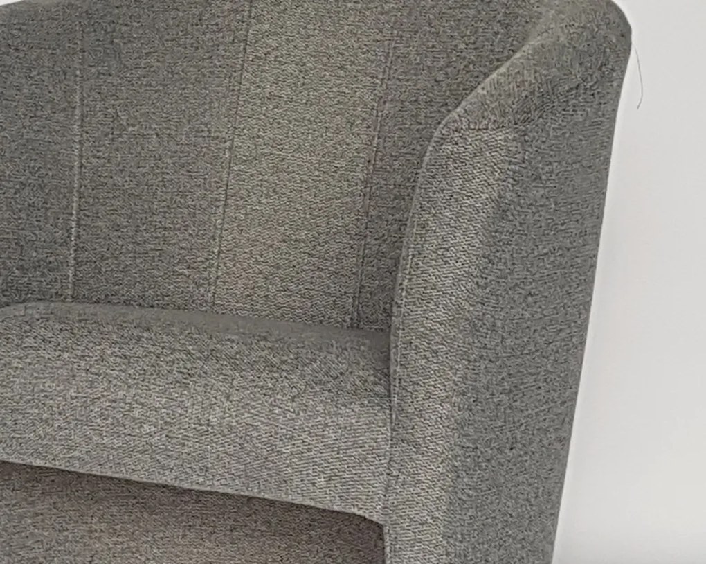 Kreslo Boston, šedá látka