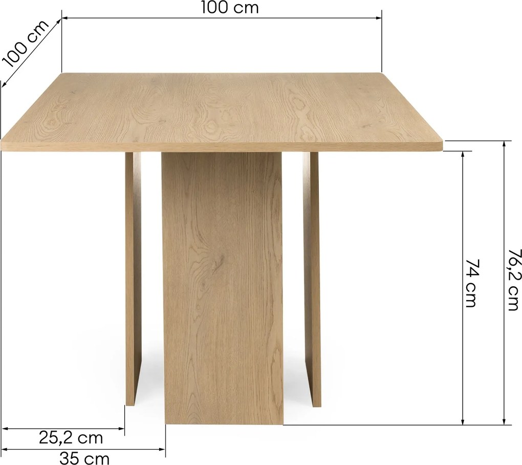 Jídelní stůl Gasper 100 cm dub Cremona Torro
