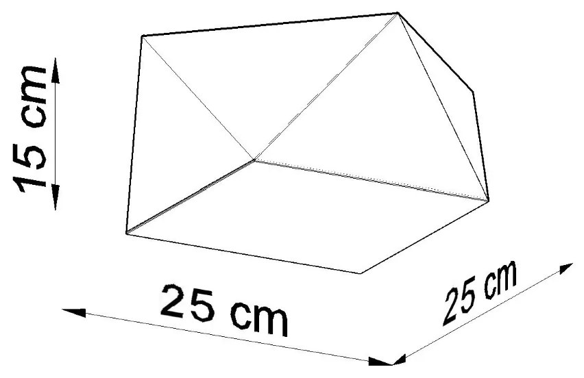 Stropné svietidlo HEXA 25 čierne