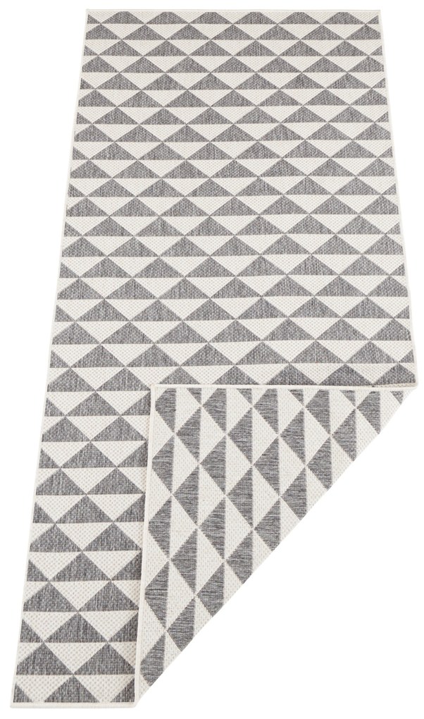 NORTHRUGS - Hanse Home koberce Kusový koberec Twin Supreme 103766 Grey / Cream – na von aj na doma - 80x150 cm