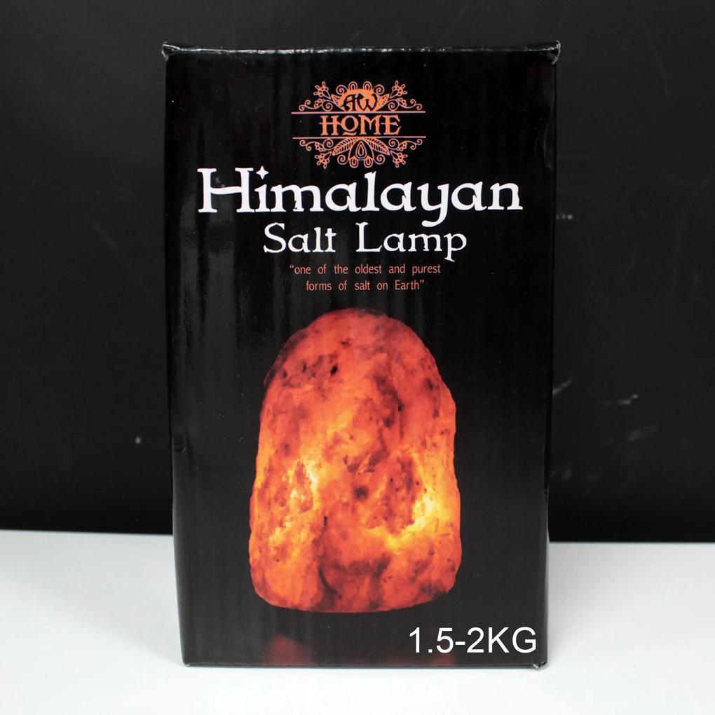 Himalájska soľná lampa s dreveným podstavcom 1.5-2kg