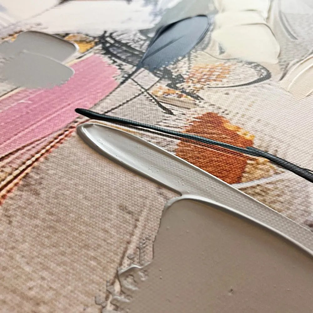 Obraz s ručne maľovanými prvkami 70x100 cm Cro – Styler