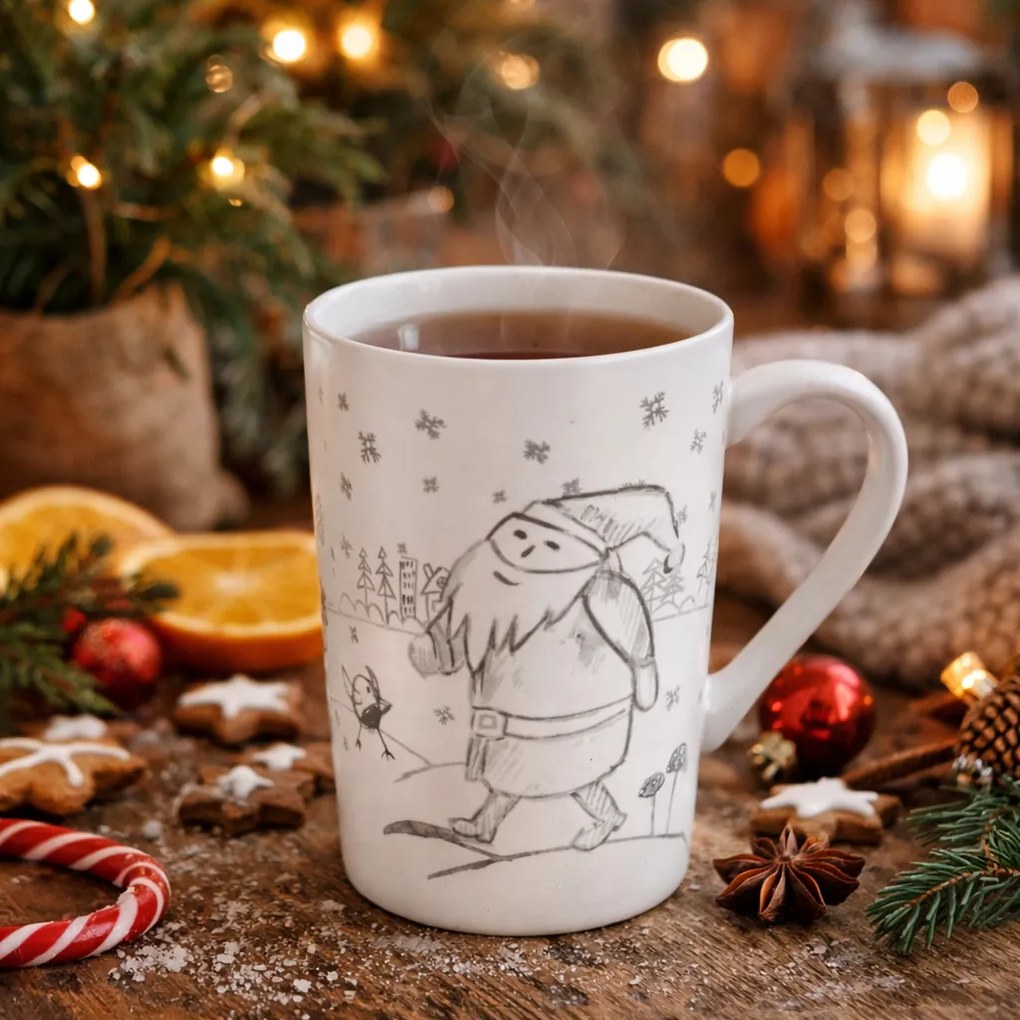 Porcelánový hrnček Škriatok, 435 ml