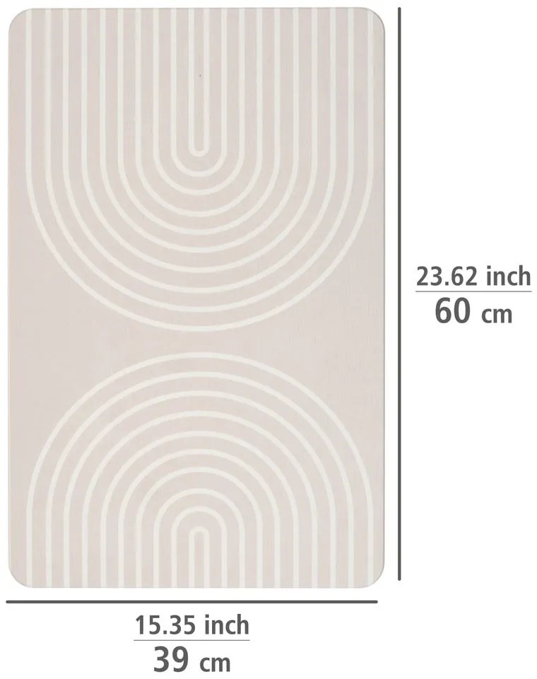 Béžová kúpeľňová predložka z kremeliny 39x60 cm Nazca – Wenko