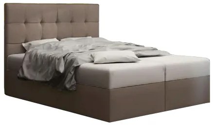 Manželská posteľ  Boxspring 140 cm Duel 2 (hnedá) (s matracom a úložným priestorom). Akcia -19%. Vlastná spoľahlivá doprava až k Vám domov. 1046445