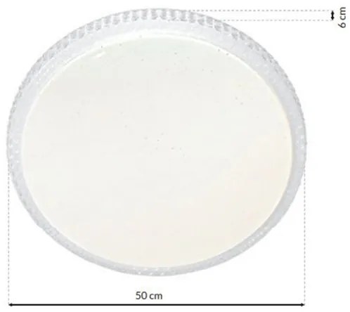 LED Stmievateľné stropné svietidlo CRUZ s diaľkovým ovládačom 1xLED/66W/230V 3300lm