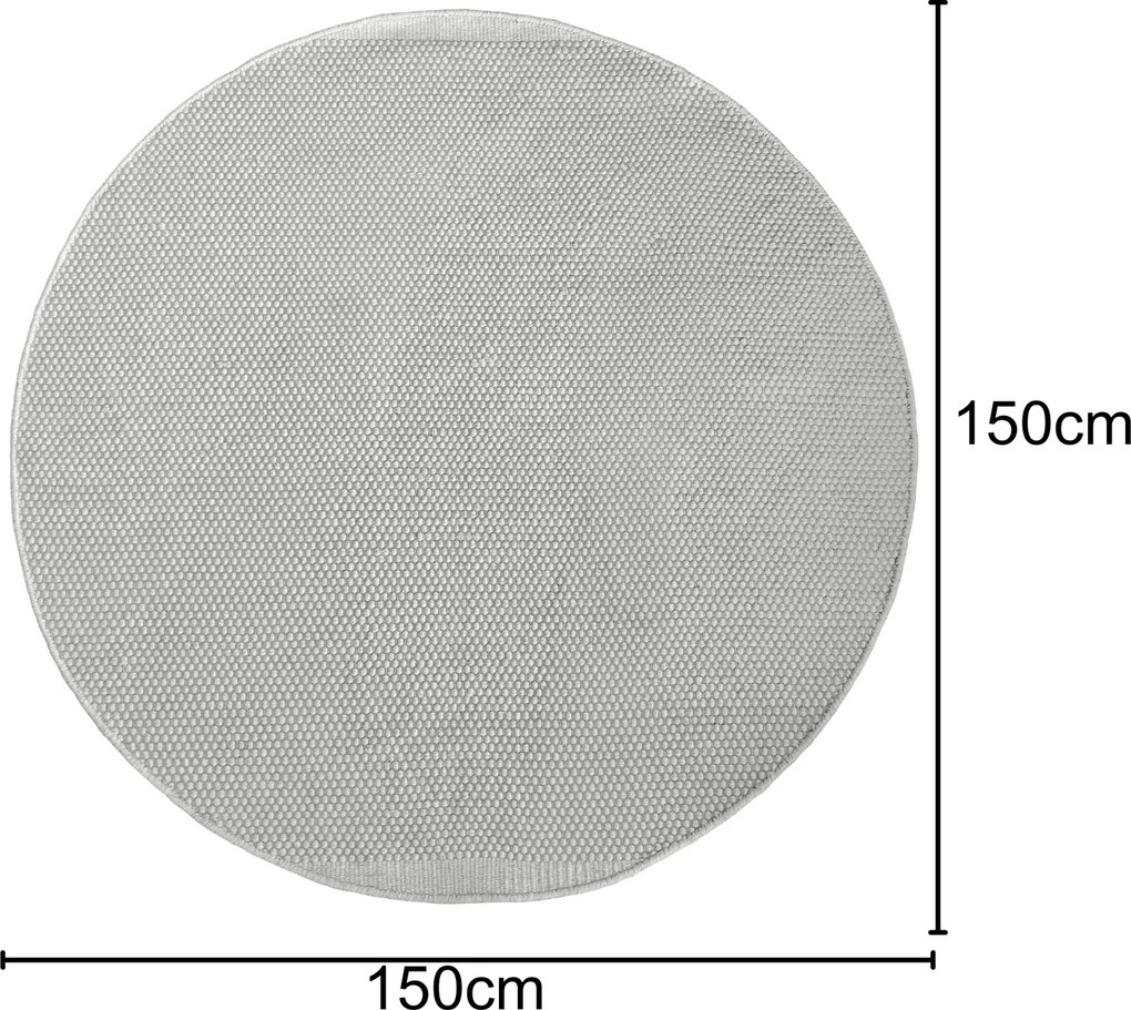 My Flair, Kusový koberec Wooly Dreamscape naturweiß kruh, 100x100 (priemer) kruh, biela, chodba / predsieň