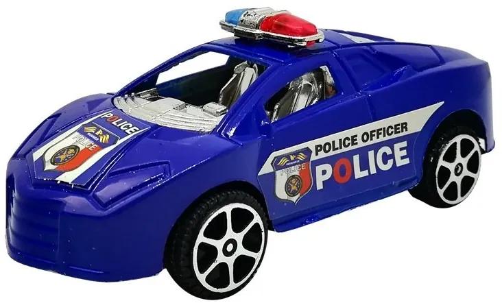 LEAN TOYS Sada policajných automobilov na naťahovanie - 6 ks
