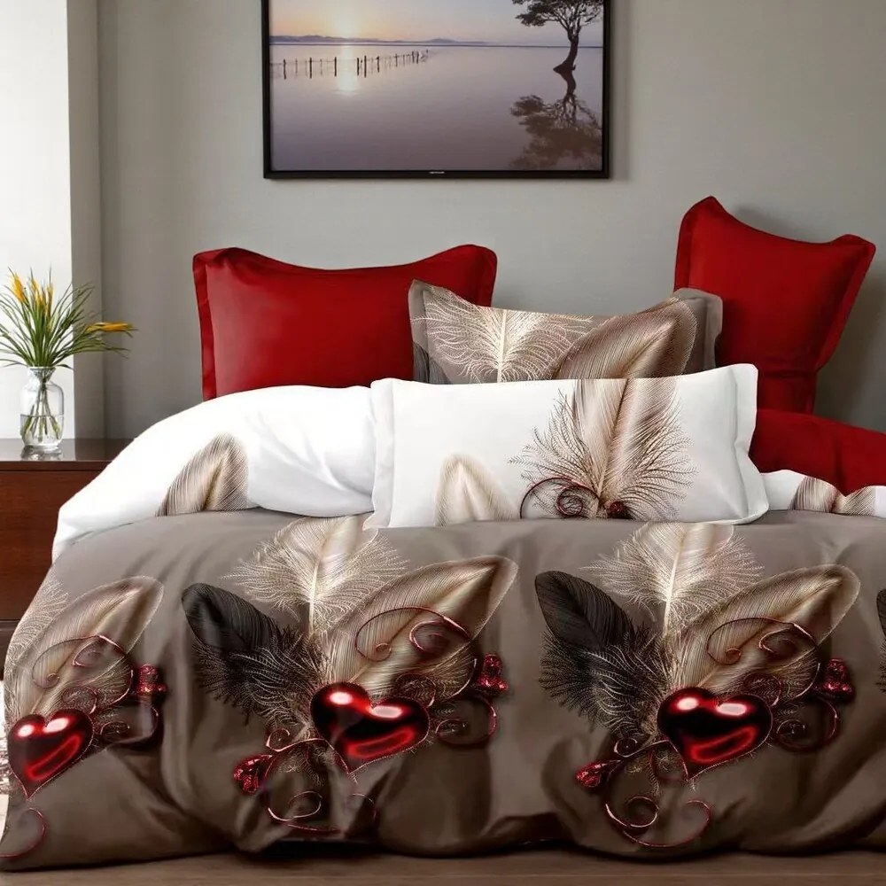 Krepové obliečky Homa CEREA CAPPUCCINO 3-dielna sada 140x200 cm