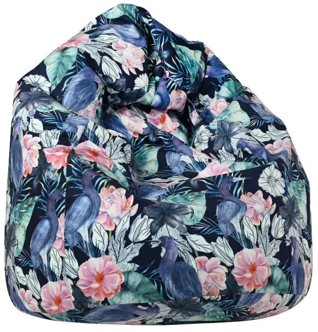 INTERMEDIC SK Sedací vak Aquarela – Tropický vzor | 3 veľkosti Veľkosť: XXL