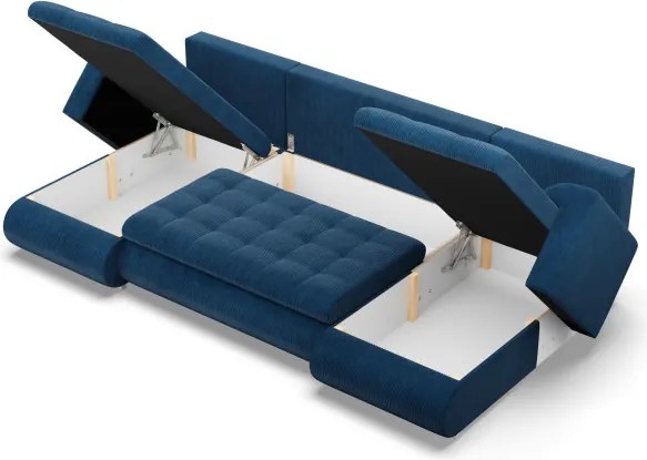 Sedacia súprava FORESTA ULL Poso v tvare U tmavomodrá