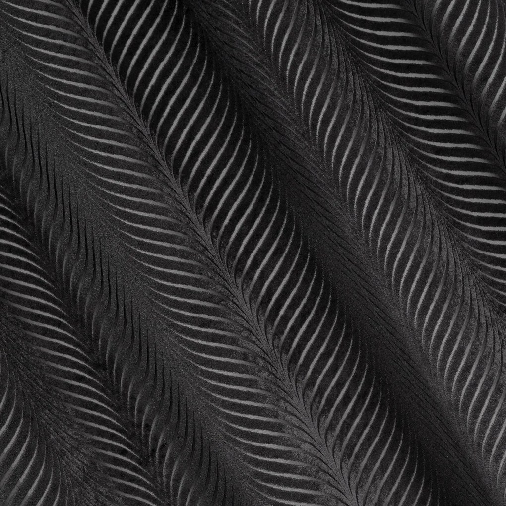ZÁVES NA KRÚŽKOCH LUSSI 140X250 CM ČIERNA