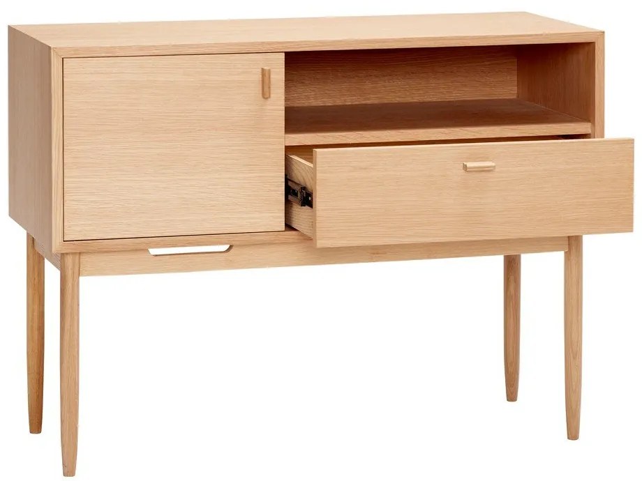 Vysoká komoda v dekore duba v prírodnej farbe 100x75 cm Cube – Hübsch