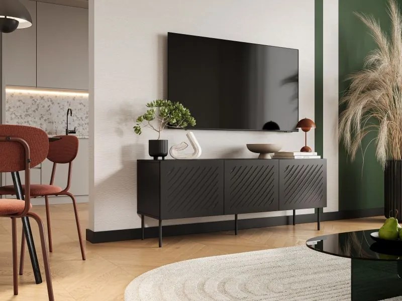 TV stolík Siena 150 cm čierny