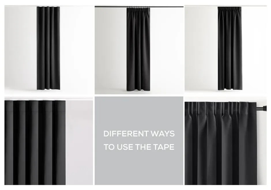 Čierny dimout záves 140x245 cm Kierra – Restilo