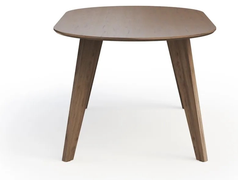 Jedálenský stôl s doskou v dekore orechového dreva v prírodnej farbe 100x180 cm Lago – TemaHome