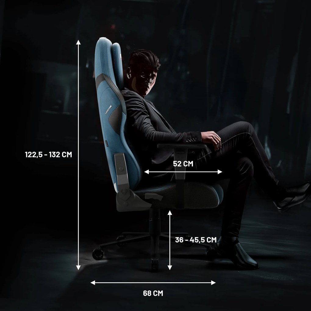 Herné kreslo Normal Size, modrý-čierny: Diablo X-One Prime Meta Ocean