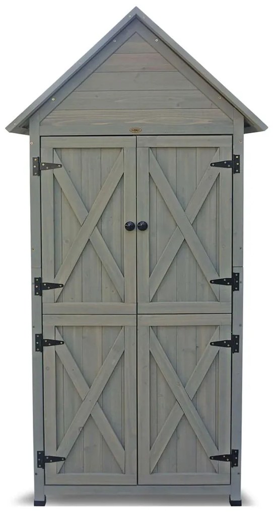 Habau Záhradná skriňa Lena, 83 x 45 x 178 cm, sivá (100316788)