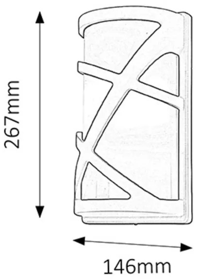 Rabalux 8767 - Vonkajšie nástenné svietidlo DURANGO 1xE27/40W IP54