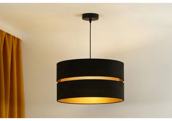 Duolla - Luster na lanku DUO 1xE27/15W/230V pr. 40 cm čierna/zlatá