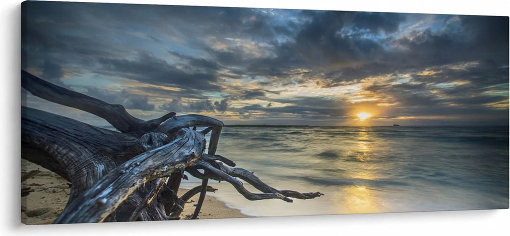 Obraz mora pri západe slnka (120x50 cm)