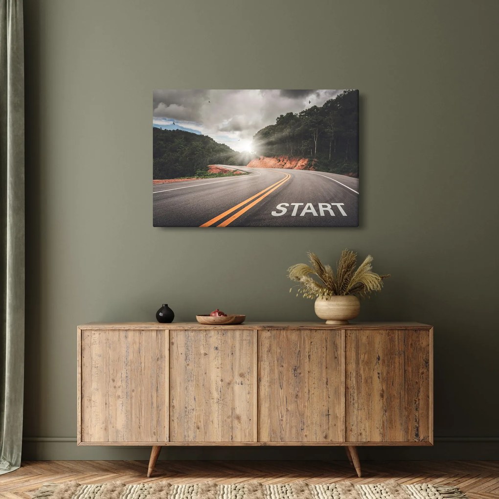 Obraz - Cesta štart (90x60 cm)