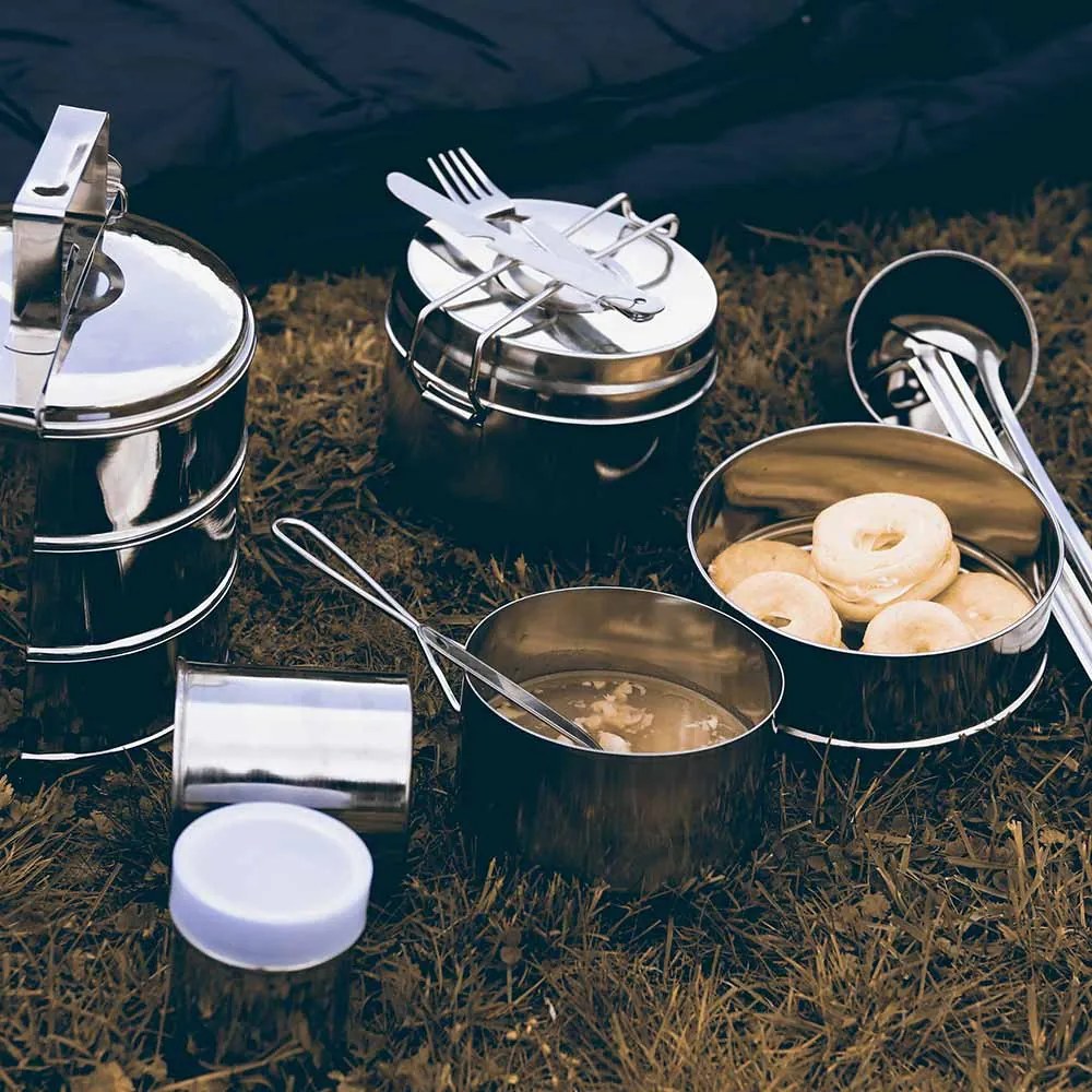 Home Elements Obedár nerezový 4-dielny 16 x 35 cm