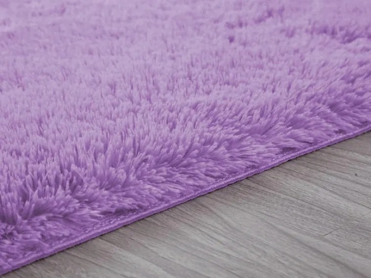 TZ Fialový obdĺžnikový shaggy koberec Lana Rozmer: 100x150