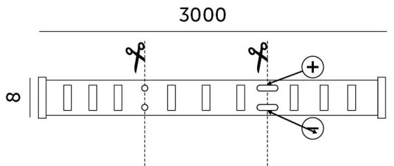 LED Stmievateľný pásik LUMOS LED/25W/230V 3m 3000K