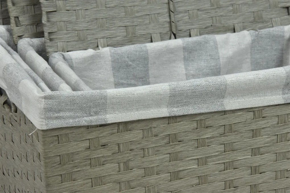 Úložný box s vekom sivý Rozmery (cm): 40x29, v. 28