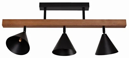 Duolla - Prisadený luster IRONLINE 3xG9/3W/230V borovica dub/čierna