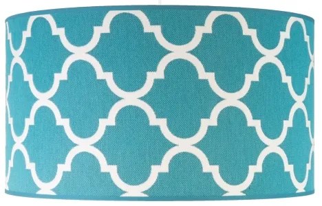 Duolla - Luster na lanku MAROKO 1xE27/40W/230V pr. 45 cm tyrkysová/biela