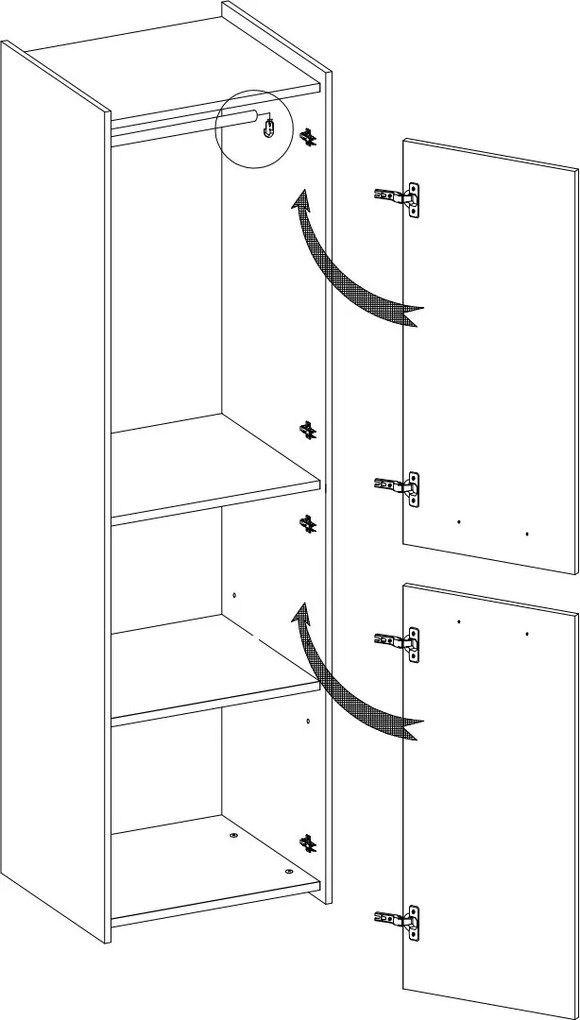 Šatníková skriňa MIRRAGE II