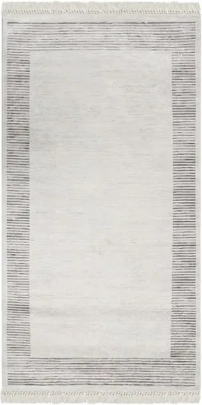 Zamatový koberec Deri Dijital Rosuna Grey, 80 × 150 cm