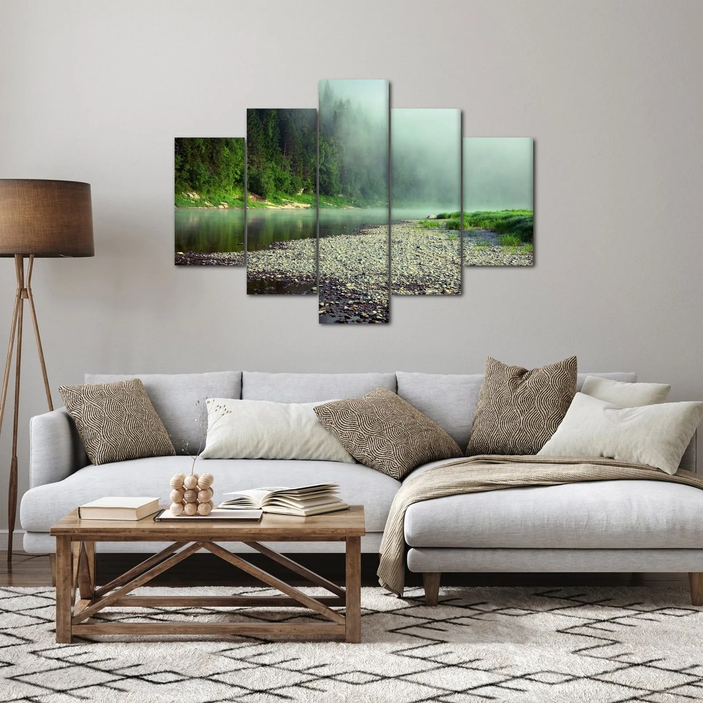 Obraz - Rieka pri lese (150x105 cm)