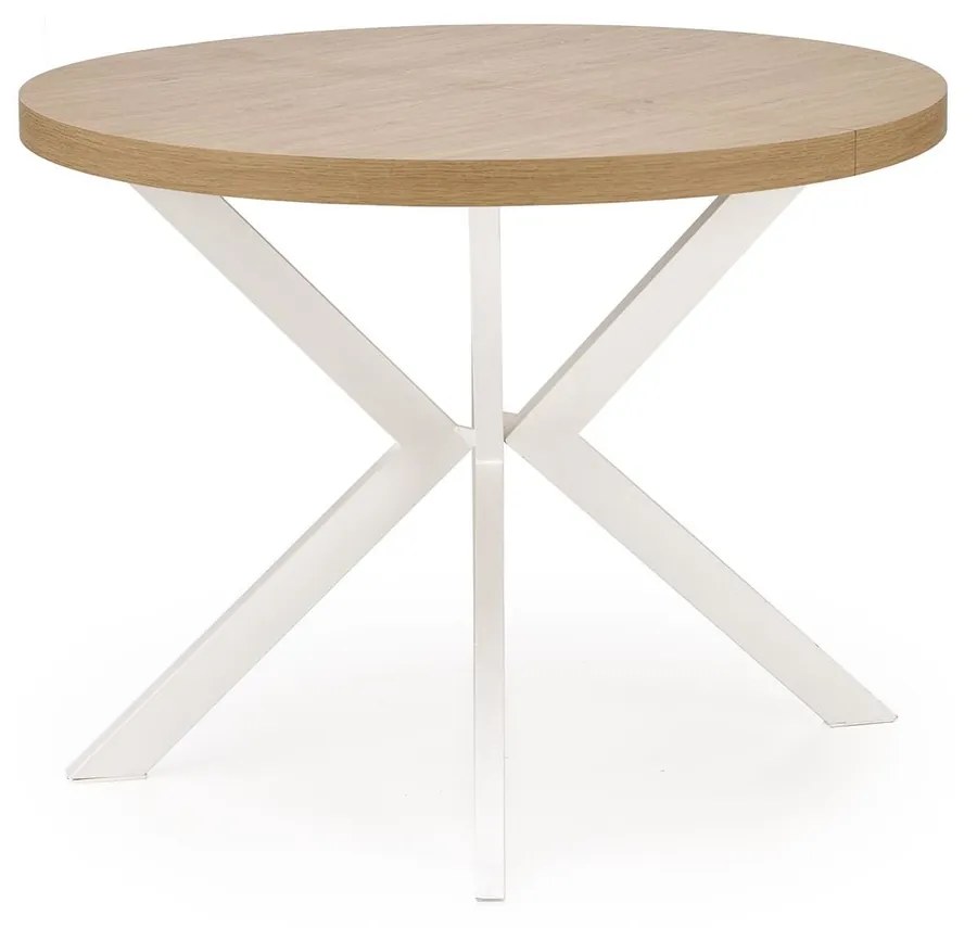 Jedálenský rozkladací stôl PERONI 100/250 cm dub craft zlatý/biely