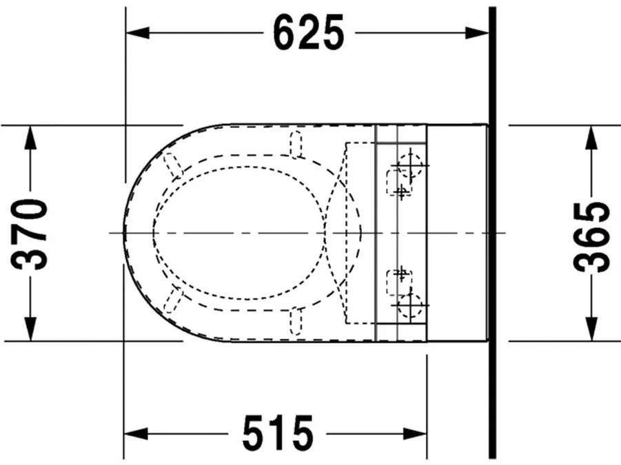 Duravit Darling New - Závesné WC 37x62 cm, biela 2544590000