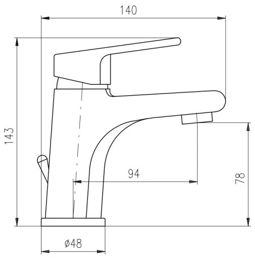 RAV Slezák CO127.0 - Umyvadlová batéria s výpusťou COLORADO 14,3 cm lesklý chróm