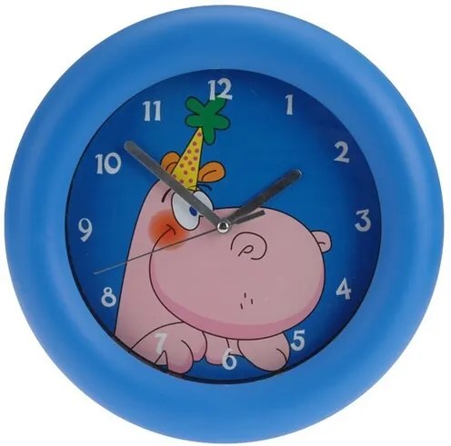 Nástenné hodiny Hippo modrá, 26 cm