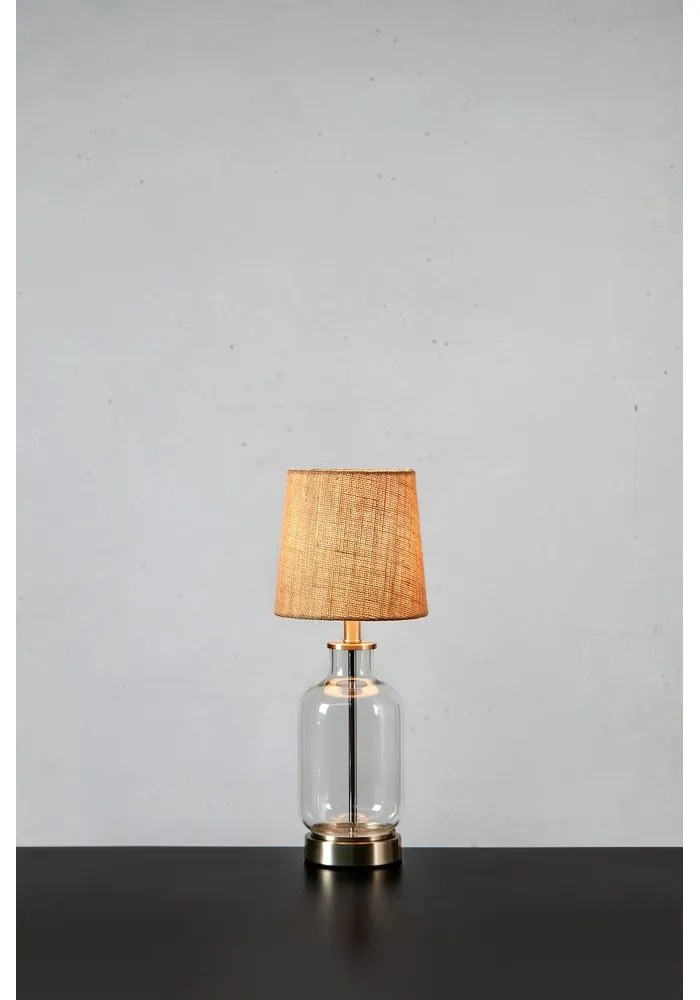 Stolová lampa v prírodnej farbe s tienidlom z juty (výška 43 cm) Costero – Markslöjd