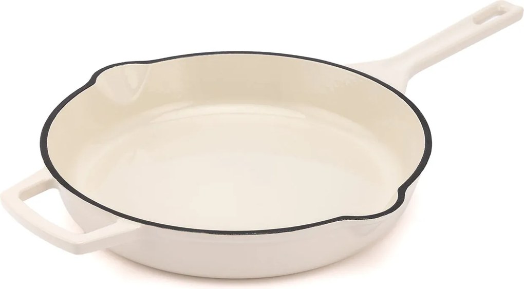 Elmich Smaltovaná liatinová panvica Ember 26 cm krémovobiela