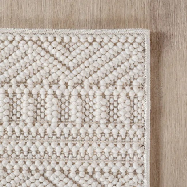 Koberec HELIX 3D boho krémový