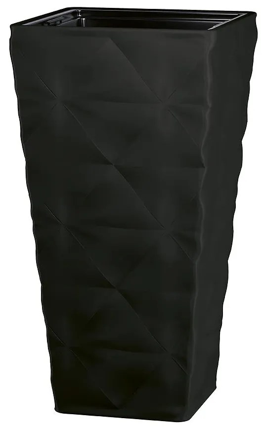 Kvetináč Diva Slim Štvorec 30 čierna