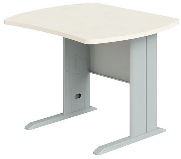 Kancelársky stôl BERN, kovová podnož, 1400x850 mm, dezén breza